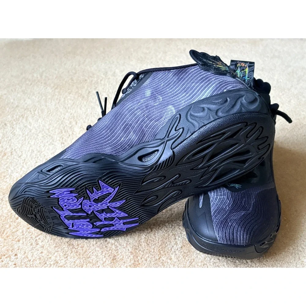 Puma MB.04 LaMelo Ball Black Iridescent Basketball Shoes 312174-01 Mens 8.5‎